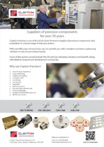 clayton precision engineering company brochure